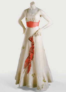 Figure 1 Silk Lobster Dress by Salvador Dali and Schiaparelli Elsa in 1937 (Rawsthorn and Rhodes, 2007)