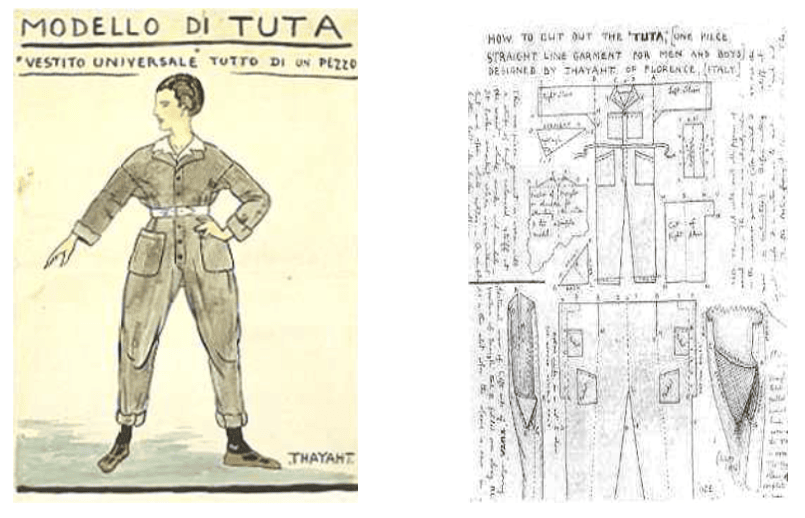 Figure 7 Modello di Tuta by Ernesto Thayaht in 1918 (Stern, 2004)